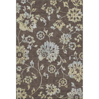 Piper Looms Mayfield Floral AMF856 Chocolate Machine Washable Area Rug main image