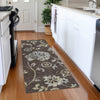 Piper Looms Mayfield Floral AMF856 Chocolate Machine Washable Area Rug Runner Lifestyle Image Feature