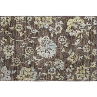 Piper Looms Mayfield Floral AMF856 Chocolate Machine Washable Area Rug Scatter Main Image