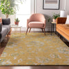 Piper Looms Mayfield Floral AMF856 Gold Machine Washable Area Rug Lifestyle Image Feature