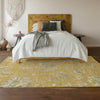 Piper Looms Mayfield Floral AMF856 Gold Machine Washable Area Rug Lifestyle Image Feature