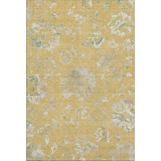 Piper Looms Mayfield Floral AMF856 Gold Machine Washable Area Rug main image