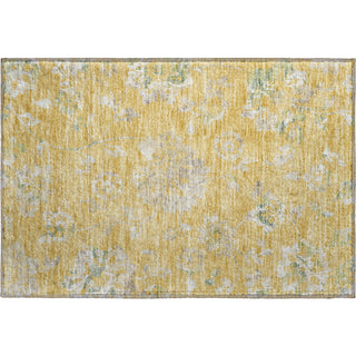 Piper Looms Mayfield Floral AMF856 Gold Machine Washable Area Rug Scatter Main Image
