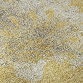 Piper Looms Mayfield Floral AMF856 Gold Machine Washable Area Rug Swatch Image