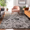 Piper Looms Mayfield Floral AMF856 Gray Machine Washable Area Rug Lifestyle Image Feature