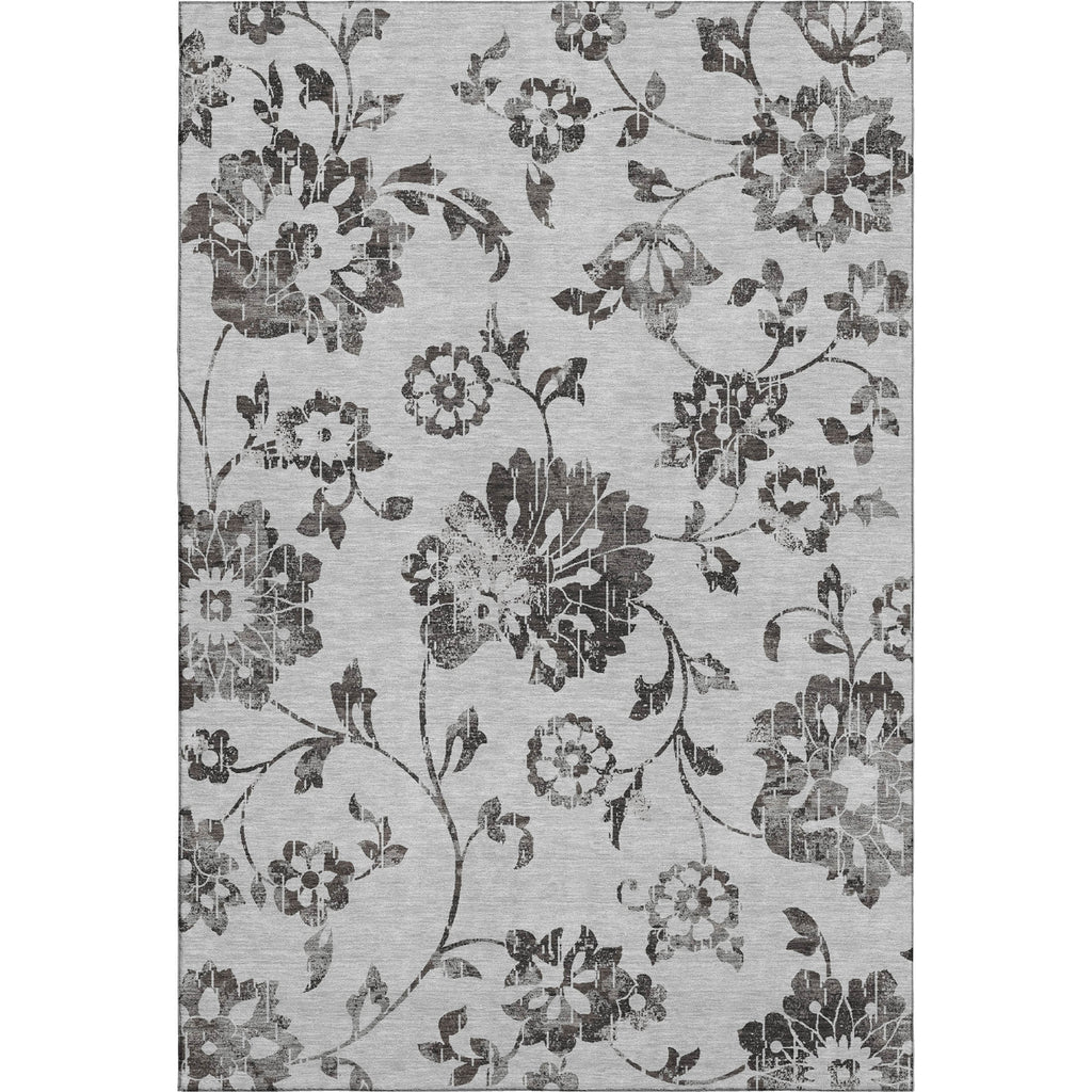 Piper Looms Mayfield Floral AMF856 Gray Machine Washable Area Rug main image