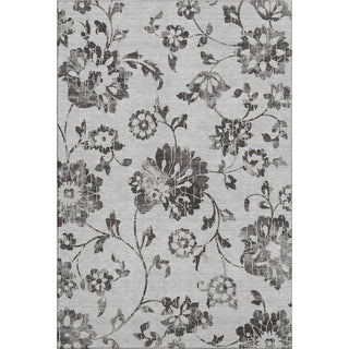 Piper Looms Mayfield Floral AMF856 Gray Machine Washable Area Rug main image