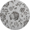 Piper Looms Mayfield Floral AMF856 Gray Machine Washable Area Rug Round Main Image