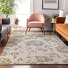 Piper Looms Mayfield Floral AMF856 Ivory Machine Washable Area Rug Lifestyle Image Feature