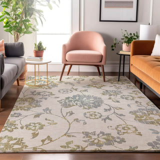 Piper Looms Mayfield Floral AMF856 Ivory Machine Washable Area Rug Lifestyle Image Feature