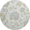 Piper Looms Mayfield Floral AMF856 Ivory Machine Washable Area Rug Round Main Image