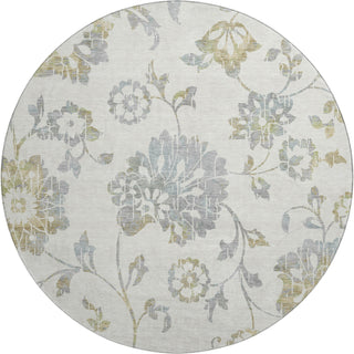 Piper Looms Mayfield Floral AMF856 Ivory Machine Washable Area Rug Round Main Image