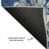 Piper Looms Mayfield Floral AMF856 Navy Machine Washable Area Rug Backing Image