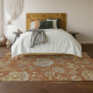 Piper Looms Mayfield Floral AMF856 Paprika Machine Washable Area Rug Lifestyle Image Feature