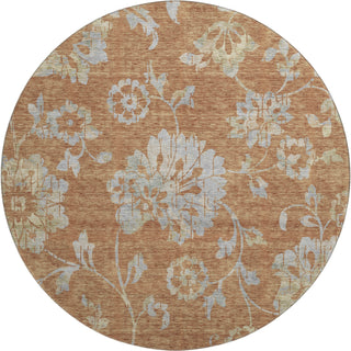 Piper Looms Mayfield Floral AMF856 Paprika Machine Washable Area Rug Round Main Image