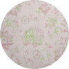 Piper Looms Mayfield Floral AMF856 Pink Machine Washable Area Rug Round Main Image