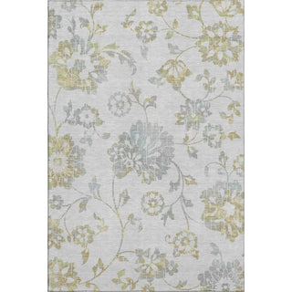 Piper Looms Mayfield Floral AMF856 Silver Machine Washable Area Rug main image