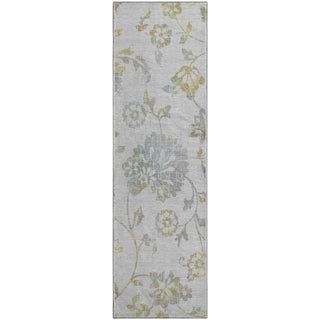 Piper Looms Mayfield Floral AMF856 Silver Machine Washable Area Rug Runner Main Image