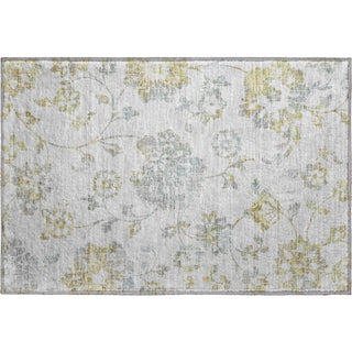 Piper Looms Mayfield Floral AMF856 Silver Machine Washable Area Rug Scatter Main Image