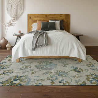 Piper Looms Mayfield Floral AMF856 Taupe Machine Washable Area Rug Lifestyle Image Feature