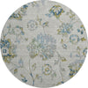 Piper Looms Mayfield Floral AMF856 Taupe Machine Washable Area Rug Round Main Image