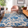Piper Looms Mayfield Floral AMF856 White Machine Washable Area Rug Lifestyle Image Feature
