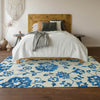 Piper Looms Mayfield Floral AMF856 White Machine Washable Area Rug Lifestyle Image Feature