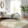 Piper Looms Mayfield Floral AMF857 Aloe Machine Washable Area Rug Round Lifestyle Image Feature