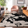 Piper Looms Mayfield Floral AMF857 Black Machine Washable Area Rug Lifestyle Image Feature