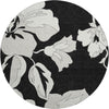 Piper Looms Mayfield Floral AMF857 Black Machine Washable Area Rug Round Main Image