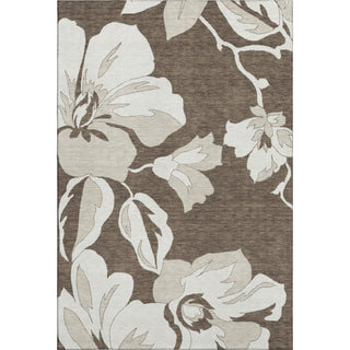 Piper Looms Mayfield Floral AMF857 Brown Machine Washable Area Rug main image