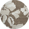 Piper Looms Mayfield Floral AMF857 Brown Machine Washable Area Rug Round Main Image