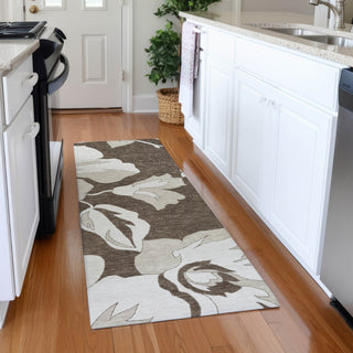 Piper Looms Mayfield Floral AMF857 Brown Machine Washable Area Rug Runner Lifestyle Image Feature