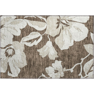 Piper Looms Mayfield Floral AMF857 Brown Machine Washable Area Rug Scatter Main Image