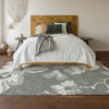 Piper Looms Mayfield Floral AMF857 Gray Machine Washable Area Rug Lifestyle Image Feature