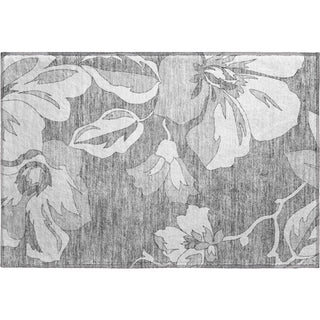 Piper Looms Mayfield Floral AMF857 Gray Machine Washable Area Rug Scatter Main Image