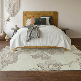 Piper Looms Mayfield Floral AMF857 Ivory Machine Washable Area Rug Lifestyle Image Feature