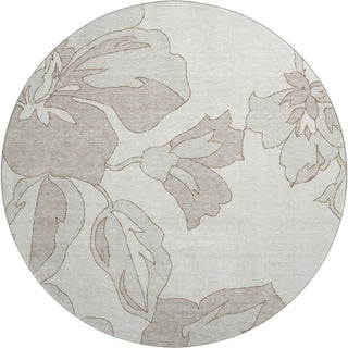 Piper Looms Mayfield Floral AMF857 Ivory Machine Washable Area Rug Round Main Image