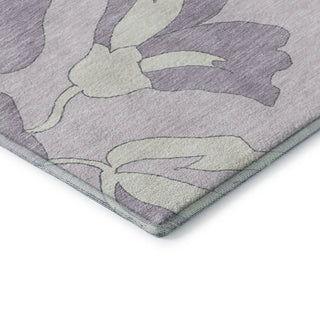 Piper Looms Mayfield Floral AMF857 Lavender Machine Washable Area Rug Corner Image