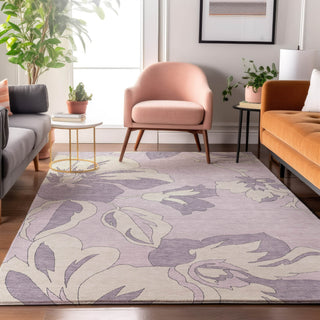 Piper Looms Mayfield Floral AMF857 Lavender Machine Washable Area Rug Lifestyle Image Feature
