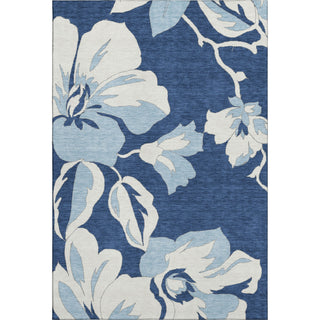 Piper Looms Mayfield Floral AMF857 Navy Machine Washable Area Rug main image