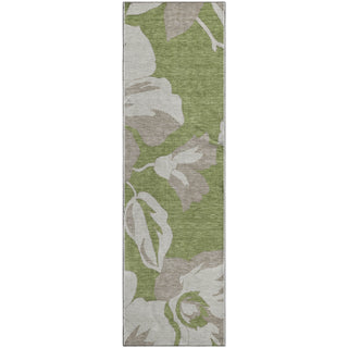 Piper Looms Mayfield Floral AMF857 Olive Machine Washable Area Rug Runner Main Image