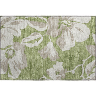 Piper Looms Mayfield Floral AMF857 Olive Machine Washable Area Rug Scatter Main Image