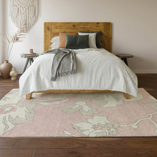 Piper Looms Mayfield Floral AMF857 Pink Machine Washable Area Rug Lifestyle Image Feature