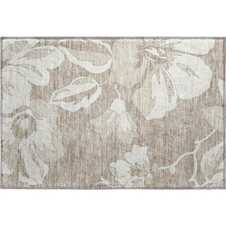 Piper Looms Mayfield Floral AMF857 Taupe Machine Washable Area Rug Scatter Main Image