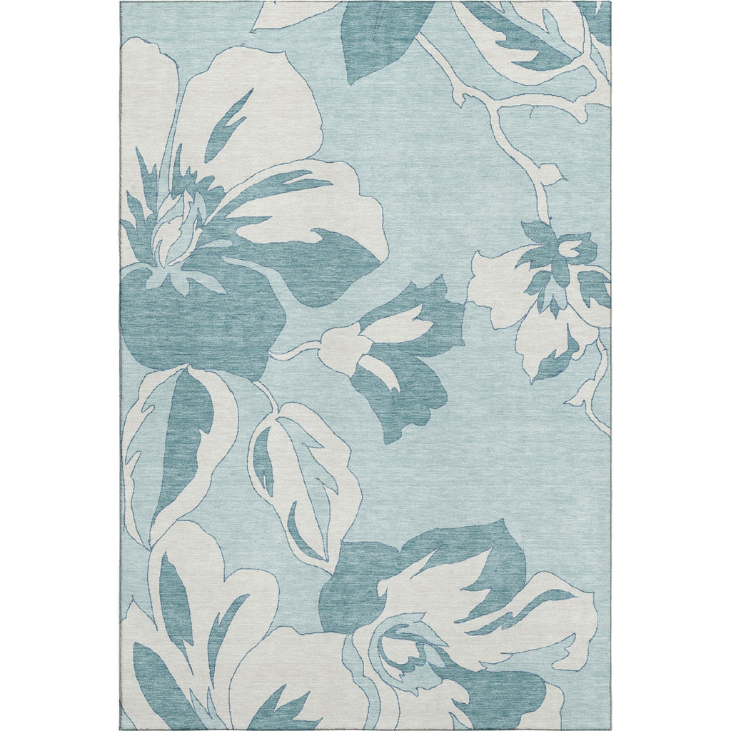 Piper Looms Mayfield Floral AMF857 Teal Machine Washable Area Rug main image