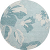 Piper Looms Mayfield Floral AMF857 Teal Machine Washable Area Rug Round Main Image