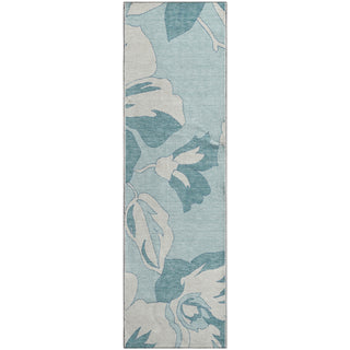 Piper Looms Mayfield Floral AMF857 Teal Machine Washable Area Rug Runner Main Image