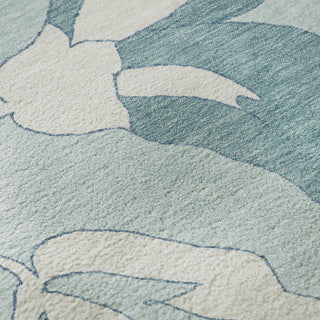 Piper Looms Mayfield Floral AMF857 Teal Machine Washable Area Rug Swatch Image