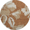 Piper Looms Mayfield Floral AMF857 Terracotta Machine Washable Area Rug Round Main Image